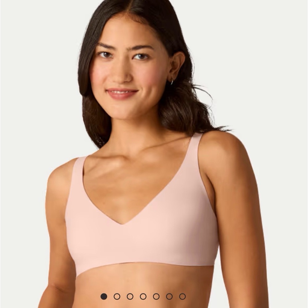 Bombas Women's No Show Plunge Bralette - pink sandstone / Medium